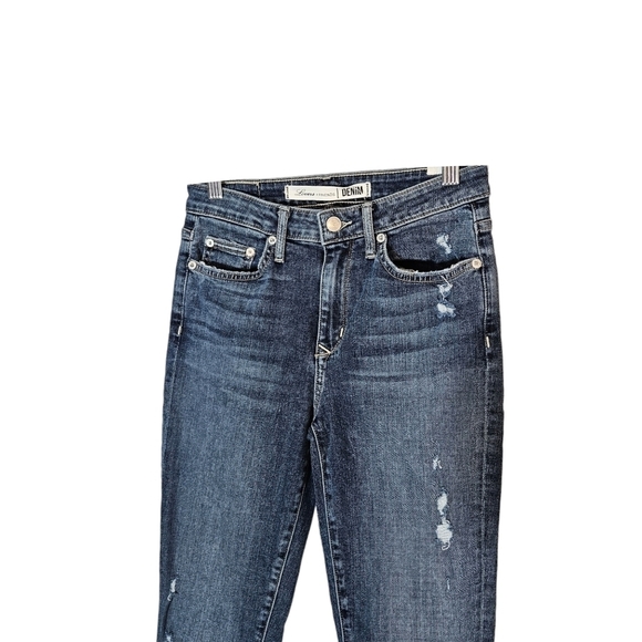 NWT Lovers + Friends High Rise Ripped Distressed "Mason" Jeans in Naples Wash - Picture 3 of 10